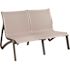 Sunset Resin Outdoor Sling Loveseat in Volcanic Black