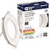 4 in. Adjustable CCT Integrated LED Canless Recessed Light Trim 650 Lumens Kitchen Bathroom Remodel Wet Rated Dimmable