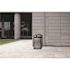 Alpine Industries 40 Gal. Steel All-Weather Vented Outdoor Commercial Garbage Trash Can with Lid and Liner