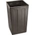 Alpine Industries 40 Gal. Steel All-Weather Vented Outdoor Commercial Garbage Trash Can with Lid and Liner