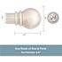 Kenney Hamlin Double 66 in. - 120 in. Adjustable Double Curtain Rod 1 in. Diameter in Silver with Ball Finials