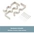 Kenney Hamlin Double 66 in. - 120 in. Adjustable Double Curtain Rod 1 in. Diameter in Silver with Ball Finials