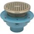 Zurn 6 in. Round Nickel Bronze Floor Drain Features 3 in. No-Hub Body Floor Drain