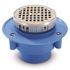Zurn 5 in. Round Nickel Bronze with 3 in. PVC Outlet Floor Drain