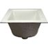 Zurn 12 in. x 12 in. Acid Resisting Enamel Coated Floor Sink with 3 in. Push-On Connection and 6 in. Sump Depth