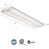 Contractor Select LBL4 Series 4 ft. 4253 Lumens Integrated LED Dimmable Cool White Curved-Basket Wraparound, 4000K