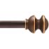 Kenney Kendall 48 in. - 86 in. Adjustable Single Curtain Rod 5/8 in. Diameter in Oil Rubbed Bronze with Modern Finials