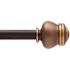 Kenney Glendale 28 in. - 48 in. Adjustable Single Curtain Rod 5/8 in. Diameter in Oil Rubbed Bronze with Traditional Finials