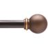 Kenney Chelsea 28 in. - 48 in. Adjustable Single Curtain Rod 5/8 in. Diameter in Oil Rubbed Bronze with Ball Finials