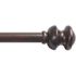 Kenney Kendall 48 in. - 86 in. Adjustable Single Curtain Rod 5/8 in. Diameter in Antique Rust with Modern Finials