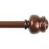 Kenney Glendale 28 in. - 48 in. Adjustable Single Curtain Rod 5/8 in. Diameter in Cocoa with Traditional Finials