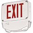Compass 33.6-Watt Integrated LED White/Red Cold Temperature Double-Face Exit Sign, Wet Location