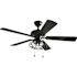 Home Decorators Collection Ellard 52 In. Black Led Indoor Matte Ceiling Fan W/ Light