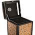 Alpine Industries 40 Gal. Beige Stone All-Weather Vented Outdoor Commercial Garbage Trash Can with Ashtray Lid and Liner