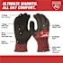 Milwaukee Large Red Latex Level 3 Cut Resistant Insulated Winter Dipped Work Gloves