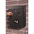 Alpine Industries Black Wall-Mounted Cigarette Disposal Station Outdoor Ashtray