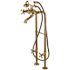 Kingston Brass Traditional 3-Handle Claw Foot Freestanding Tub Faucet with Handshower Combo Set in Antique Brass