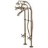 Kingston Brass Traditional 3-Handle Claw Foot Freestanding Tub Faucet with Handshower Combo Set in Brushed Nickel