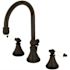 Kingston Brass Governor Porcelain Lever 8 in. Widespread 2-Handle High-Arc Bathroom Faucet in Matte Black