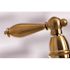 Kingston Brass Restoration 2-Handle Bridge Kitchen Faucet with Side Sprayer in Brushed Brass