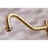 Kingston Brass Restoration 2-Handle Bridge Kitchen Faucet with Side Sprayer in Brushed Brass