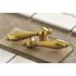 Kingston Brass Restoration 2-Handle Bridge Kitchen Faucet with Side Sprayer in Brushed Brass