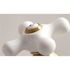 Kingston Brass Metropolitan Porcelain Cross 8 in. Widespread 2-Handle Bathroom Faucet in Brushed Brass