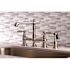 Kingston Brass English Country 2-Handle Bridge Kitchen Faucet with Side Sprayer in Brushed Nickel