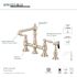 Kingston Brass English Country 2-Handle Bridge Kitchen Faucet with Side Sprayer in Brushed Nickel