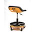 GEARWRENCH 18 in. to 22 in. Adjustable Height Swivel Mechanics Seat with Wheels and Storage Trays