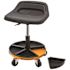 GEARWRENCH 18 in. to 22 in. Adjustable Height Swivel Mechanics Seat with Wheels and Storage Trays
