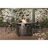 Fire Sense Verona 42 in. x 24 in. Round Aluminum LPG Fire Pit Table in Antique Bronze with Vinyl Cover