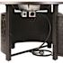 Fire Sense Verona 42 in. x 24 in. Round Aluminum LPG Fire Pit Table in Antique Bronze with Vinyl Cover