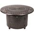 Fire Sense Verona 42 in. x 24 in. Round Aluminum LPG Fire Pit Table in Antique Bronze with Vinyl Cover