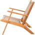 BALKENE HOME Vega Natural Stain Solid Wood Woven Seat Outdoor Lounge Chair