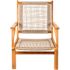 BALKENE HOME Vega Natural Stain Solid Wood Woven Seat Outdoor Lounge Chair