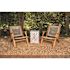 BALKENE HOME Vega Natural Stain Solid Wood Woven Seat Outdoor Lounge Chair