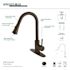 Kingston Brass Modern Single-Handle Pull-Down Sprayer Kitchen Faucet in Matte Black
