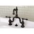 Kingston Brass Victorian 8 in. Widespread 2-Handle High-Arc Bridge Bathroom Faucet in Oil Rubbed Bronze
