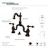 Kingston Brass Victorian 8 in. Widespread 2-Handle High-Arc Bridge Bathroom Faucet in Oil Rubbed Bronze