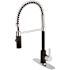 Kingston Brass Contemporary Single-Handle Pull-Down Sprayer Kitchen Faucet in Matte Black and Chrome