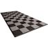 Swisstrax 8.3 ft. x 17.5 ft. Black and Silver Checkered Ribtrax Smooth Eco Flooring, Single Car Pad Kit