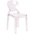 Carnegy Avenue Theo Transparent Crystal Ghost Side Chair with Tear Back in Transparent Crystal