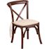 Flash Furniture Mahogany Brown Wood Accent Chair