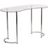 Carnegy Avenue 48 in. Rectangular Clear/Chrome Computer Desk with Open Storage