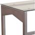 Carnegy Avenue 47.3 in. Rectangular Clear/Silver Writing Desks with Glass Top
