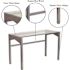 Carnegy Avenue 47.3 in. Rectangular Clear/Silver Writing Desks with Glass Top