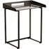 Carnegy Avenue 27.5 in. Rectangular Clear/Black Computer Desks with Cable Management