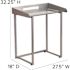 Carnegy Avenue 27.5 in. Rectangular Clear/Silver Computer Desks with Glass Top
