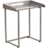 Carnegy Avenue 27.5 in. Rectangular Clear/Silver Computer Desks with Glass Top